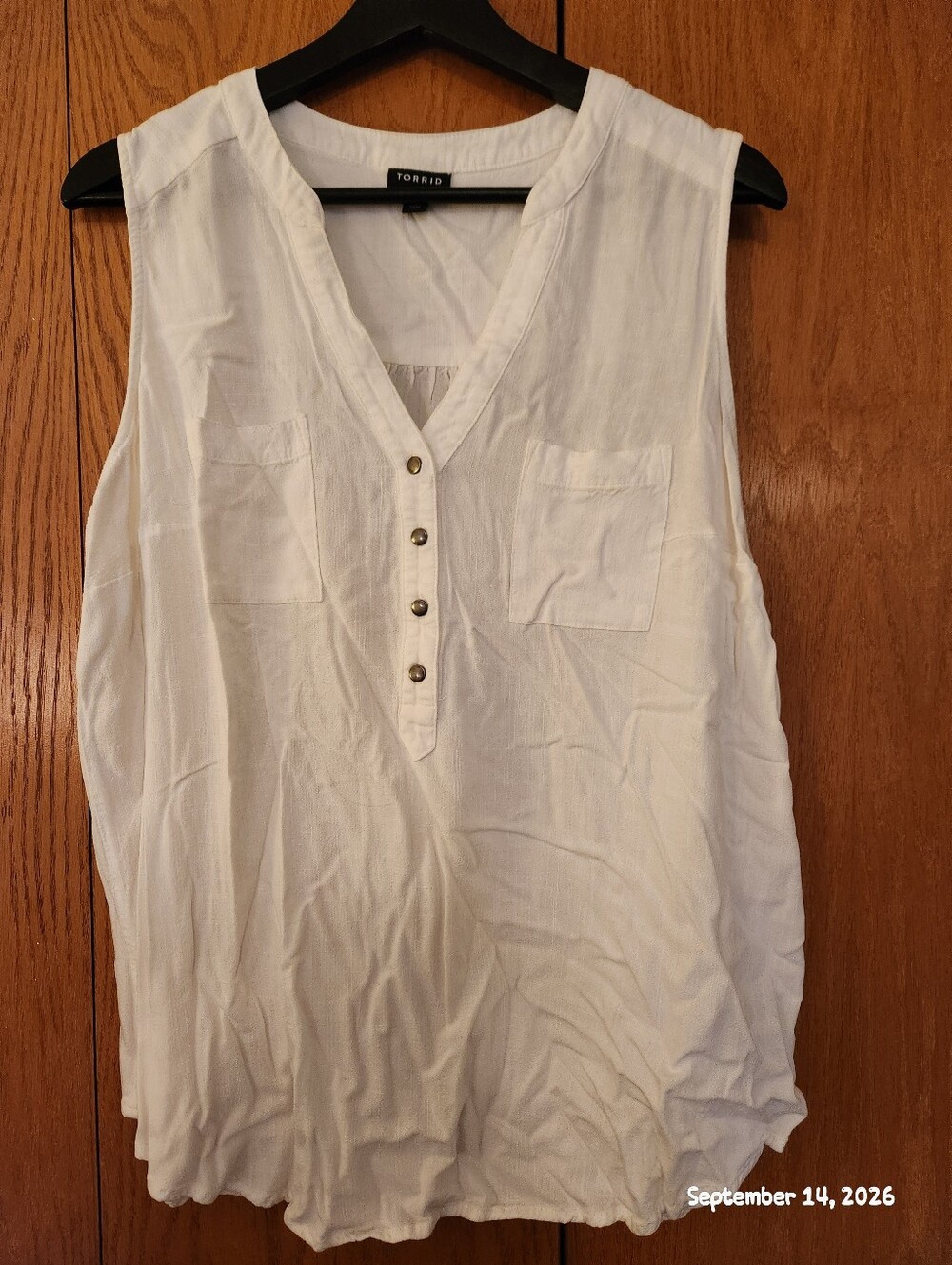 White Sleeveless Top